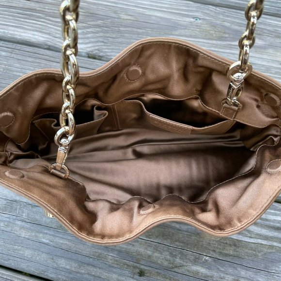 BVLGARI Women Handbag Clutch Brown Bag Gold Tone Hardware Made in Italy - Picture 8 of 12